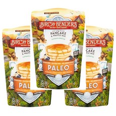 Birch Benders Paleo Pancake & Waffle Mix 버치 벤더스 팔레오 팬케이크 와플 믹스 핫케익 아몬드 코코넛 카사바 340g 3팩