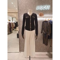 [현대백화점]JIGOTT 지고트K 트위드 진주배색 풀오버 니트 JK9E1PO30