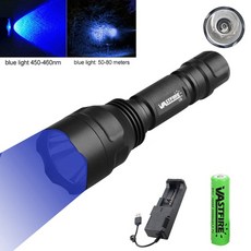 휴대용손전등 캠핑램프 손전등 led uv 손전등 장거리 울트라 바이올렛, 불 b, 1개