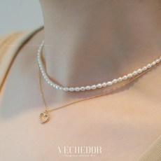 쌀알담수진주목걸이