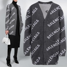 BALENCIAGA 20FW 620984 T1567 멀티로고 가디건 1382