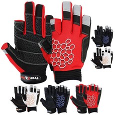 MRX ing Fitness ING FITNESS SAILING GLOVES 끈적한 손바닥 그립감 있는 장갑 요트 카약 딩기 낚시 2컷 핑거 레드 2XL XX-Large 상품 이미지