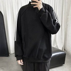 T1_패셔너블 남성 데일리룩 안감 기모 오버핏 긴팔티_L/N:F4+74EBFD ; 후드티 긴팔티셔츠 민소매 10수반팔티 나시티 무지티셔츠 오버핏나시 후드집