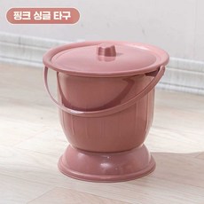 담다올 노인변기 환자용변기 이동식변기 오줌통, 1개, 핑크 타구