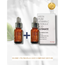 [1+1]혁신개념 순수 비타민20%C E 페룰릭 얼티밋 세럼 피부 방어력 향상 미백 항산화 앰플 15ml*2개