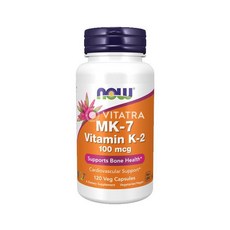 Now Foods MK 7 비타민 K 2 100mcg 120 채식캡슐, 120정,