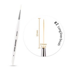 미스밀로 시그니처 네일브러쉬 no.2 Long liner brush, 1개