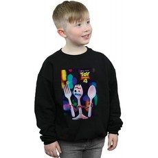 디즈니 보이즈 토이 스토리 4 Forky Poster Sweatshirt Black 7-8 Years