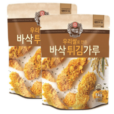 백설 우리쌀로 만든 바삭 튀김가루, 1kg, 2개