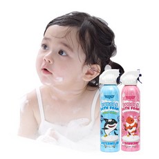 킨즈웨건 킨즈 버블폼 유아 샴푸 바디워시 아기 거품목욕놀이 2종세트, 스트로베리 2ea