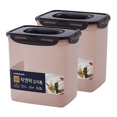 락앤락 뉴 김치통 정석 핑크 HPL828HPKS2, 4개, 5L