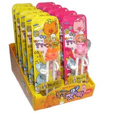 방귀대장뿡뿡이 항균젓가락(왼손용)/1EA, 노란색(뿡뿡이), 1개