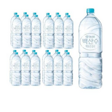 무라벨 백산수 500ml 2리터 유라벨 330ml 1리터 CUNBO, 6개, 1L, 6개