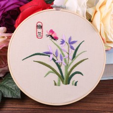 오꿈 프랑스자수 DIY 패키지 1개 [A.프랑스] 13 난초 20.5cm 상품 이미지