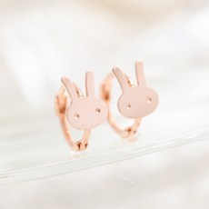 14K18K 토끼 미니 귀찌 초등학생 유아 원터치 귀걸이