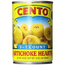 Cento Artichokes in Brine (5 to 7-Count) 14-Ounce Cans (Pack of 1 소금물에 담긴 센토 아티초크(5~7개) 14온스 캔(12팩, 396g, 12개