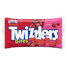 Twizzlers Bites Cherry Chewy Candy 미국 트위즐러 바이트 미니 체리맛 츄잉캔디 16oz 453g 6팩, 6개