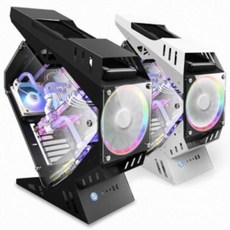 PC케이스 강화유리 미들타워 ATX 3RSYS GT100, 블랙