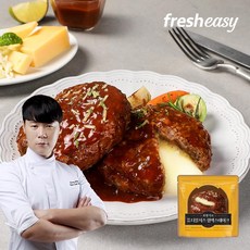 [fresheasy] 최현석 한돈한우 더블치즈 함박스테이크, 22개, 180g
