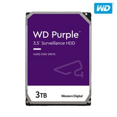 WD PURPLE HDD 3.5" 보안 하드디스크 3TB (WD33PURZ), 단품