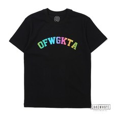 조완 기예 ODD FUTURE 개성 홀로그램 환채 네온이다 이니셜 반팔티셔츠