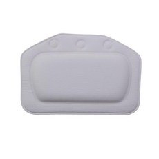 JCD 21*31cm 목 욕조 쿠션 스파 목욕 베개 부드러운 머리 받침대 흡입 컵 욕실 용품 액세서리, WHITE