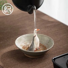 귀여운 오리 티오브제 차총 다도 티악세사리