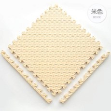 유아매트 퍼즐매트 놀이방 층간소음매트 거품 바닥 매트 두꺼운 낙하 방지 퍼즐 접합, 베이지색, 2개