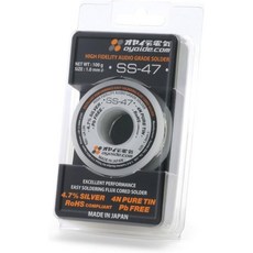 일본 오야이데 OYAIDE SS-47 1.0mm 100g 음향 전용 은납 케이블 납땜 솔더 직구