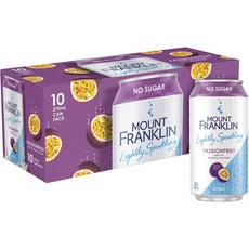 Mount Franklin 마운트 프랭클린 라이트리 탄산수 스파클링 워터 패션프루트 멀티팩 375ml 10캔, 10개