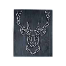 Fornel String Art Kit Deer- Bigger Size Canvas - DIY Deer Art String Crafts for Girls Kids Teens Ages 8-15, 1 black Deer