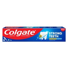 Colgate Strong Teeth 2X Stronge Teeth용 칼슘 강화 치약 치아 미백, 4개, 100g