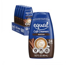 Equal 이퀄 카페 크리머 모카 저칼로리 커피 크리머 1.62oz(48ml) 6팩, 48ml, 6개