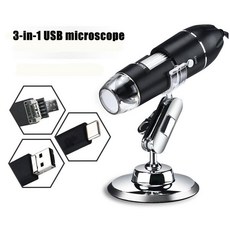 1000X 휴대용 디지털 USB 현미경 8 LED 조명 전자 카메라 돋보기 + 보정 눈금자 40X-1000X, 01 1000X style4