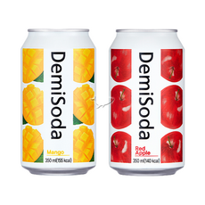 데미소다 망고 350ml 15캔+레드애플 350ml 15캔 총30캔, 30개