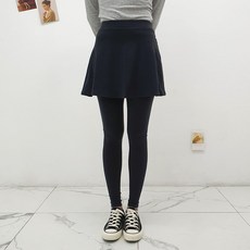 사자옷 국산 여성 데일리 겨울 기모 플레어 치마 레깅스