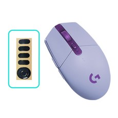 로지텍 G304 LIGHTSPEED 게이밍 무선 마우스 M-R0071 + 피트 세트, 라일락(마우스)