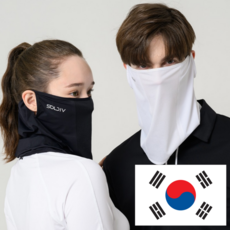 솔디브 국산 자외선 차단 쿨 스포츠 골프 마스크, 화이트, 1개