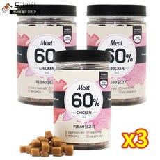 펫레터 미트60 강아지 영양져키간식 300g, 3개, 닭고기