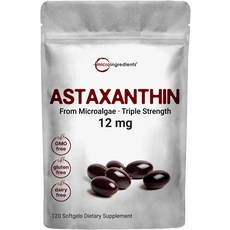 아스타잔틴 12mg 120소프트젤 4개월분, 1개, 120개