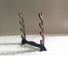 전시 1단 2단 3단 가검 좌대 도검 거치대 롱소드 받침대 사무라이, 4단 보호면 도톰한 에디션