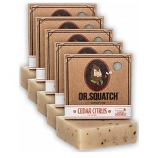 DR.SQUATCH 닥터스쿼치 시더 시트러스 솝 각질제거 바 남성 천연 비누 5oz 5개 Men's Soap Cedar Citrus Scented Natural Bar