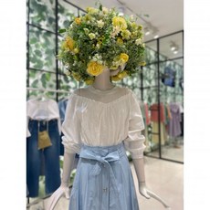 듀엘 DEWL 시스루넥 블라우스 L231PSC007