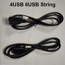 안드로이드 자동차 라디오 멀티미디어 플레이어용 더블 USB 케이블 긴 4 핀 6 핀 2 범용 USB 어댑터 커넥터 4 홀 USB 6 홀 USB, 1개, 없음, 3) 4USB-6USB