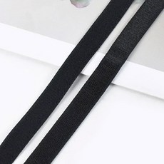 브래지어 스트랩용 6mm 25mm 나일론 탄성 밴드 10/20m 고무 웨빙 숄더 스트랩 DIY 의류 장식 바느질 액세서리, Black, 1개