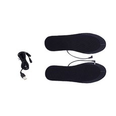 탄소 섬유 깔창 유연한 크기 겨울 따뜻한 패드 전기 온수 신발 insoles 따뜻한 양말 피트 히터 usb 충전, 1개, Woman   35  39^0