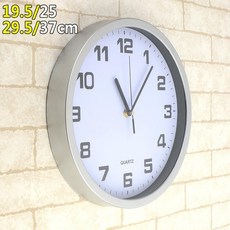 심플한 아날로그 무소음 원형 벽시계 심플벽시계 홈데코 집꾸미기 부동산, 검정 - 37cm