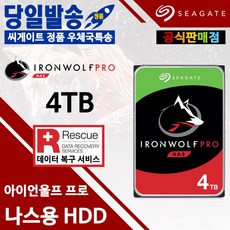 씨게이트 공식판매점 4TB IronWolf Pro ST4000NE001 NAS HDD 우체국택배