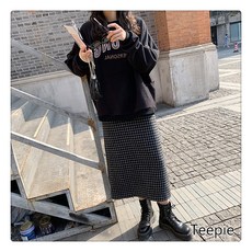 티피 임산부 반 길이 스커트 가을과 겨울 새로운 임산부 스커트