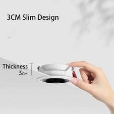 매립등 인테리어 조명 스포트라이트 Ultra Thin Spot Light Embedded Living Room Anti Glare Down Corridor 75MM Opening, 1개, 15.9W 9.5CM WH 4000K